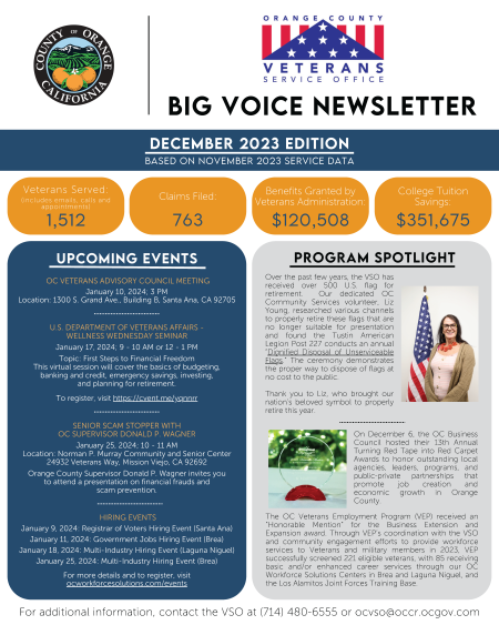 Big Voice Newsletter - December 2023
