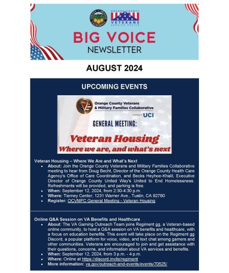 Big Voice Newsletter (August 2024) pg1