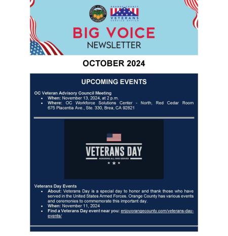 Big Voice Newsletter - Oct 2024 pg1