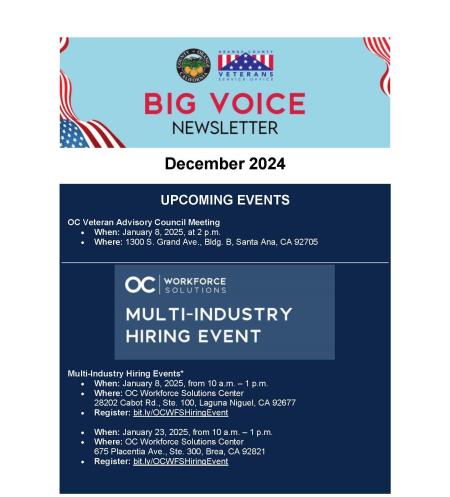 Big Voice Newsletter - December 2024 pg1